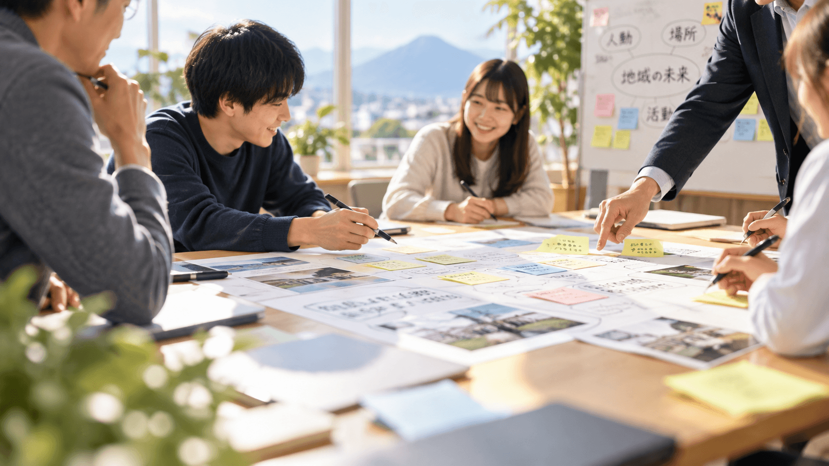 立場の違う参加者が話し合う様子